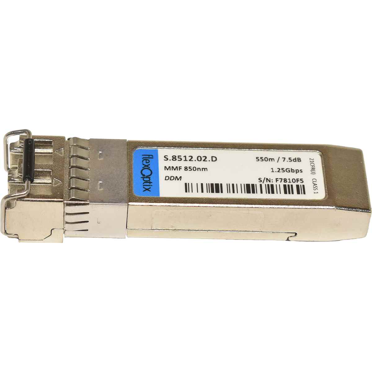 FlexOptix GBIC S.8512.02.D 1.25Gbps SFP MMF 850nm 550m / 7.5dB Transceiver FlexOptix GBIC S.8512.02.D 1.25Gbps SFP MMF 850nm 550m / 7.5dB Transceiver