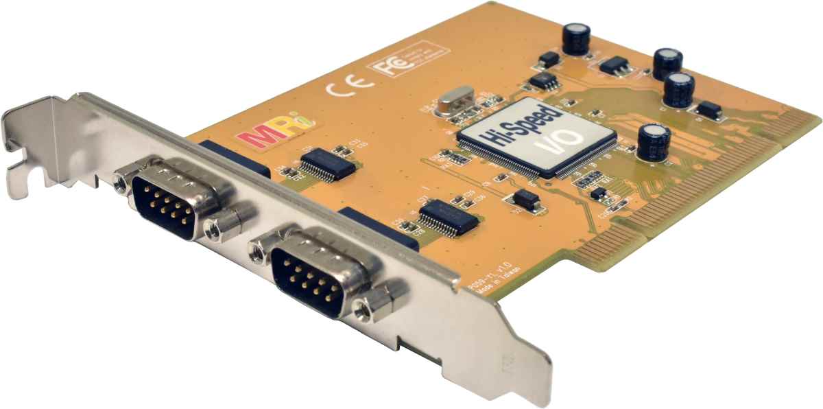 MRi MRI-PCIDS1 Dual-Port DB-9 RS232 Serial Adapter Card PCI 2.2 PCI-X FP