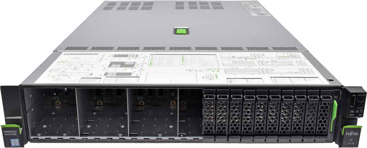 Fujitsu RX2540 M4 Server 2x Silver 4110 8-Core 2.10GHz 128GB RAM 26x SFF 2,5 Fujitsu RX2540 M4 Server 2x Silver 4110 8-Core 2.10GHz 128GB RAM 26x SFF 2,5