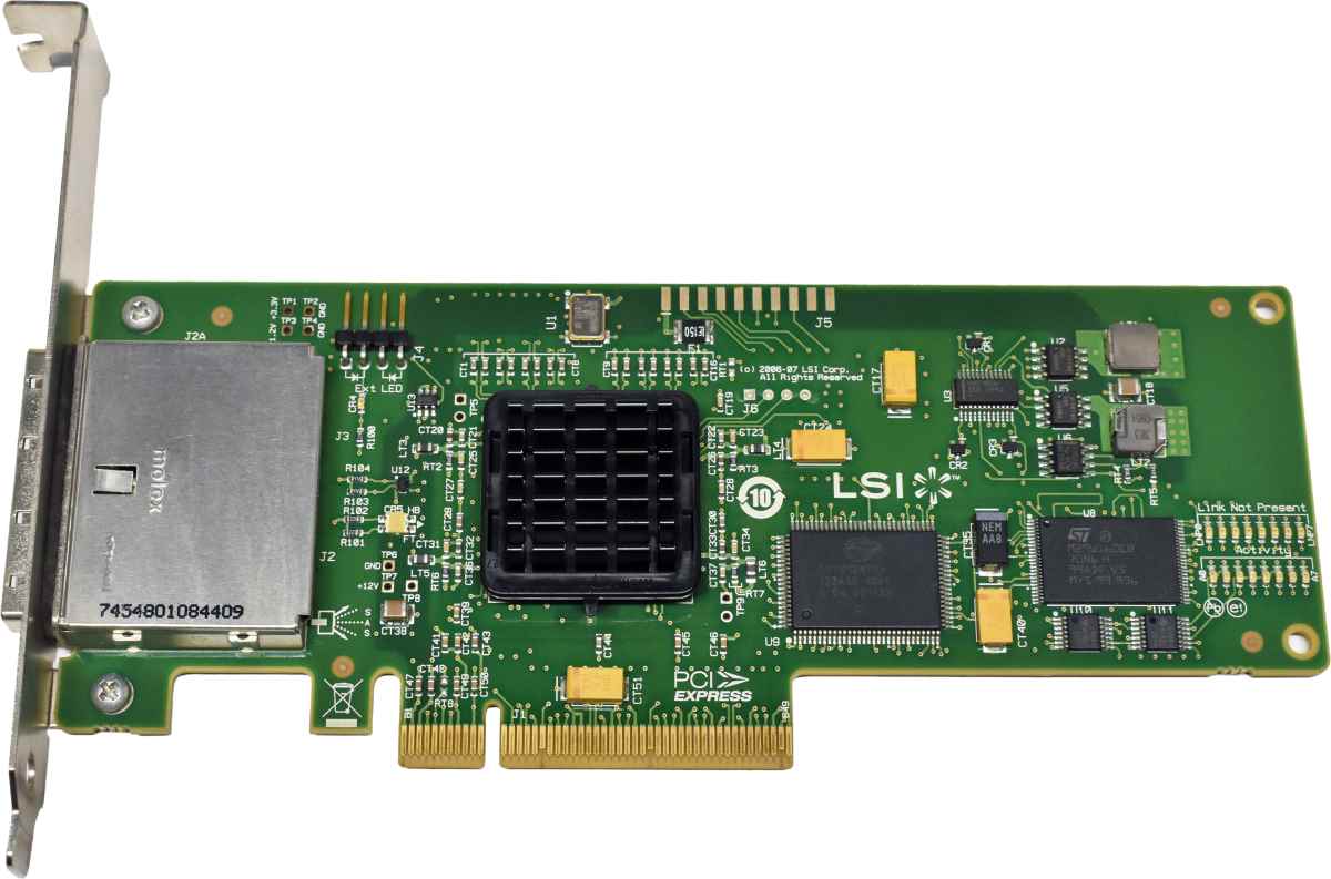 LSI SAS3801E L3-01123-04E 3G PCIe x8 SAS/SATA RAID Controller FP