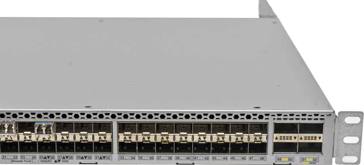 Brocade BR-VDX6740-24-F 48-Port 10G SFP+ Ethernet Switch 4x 40G QSFP+ 18 Mini GBICs