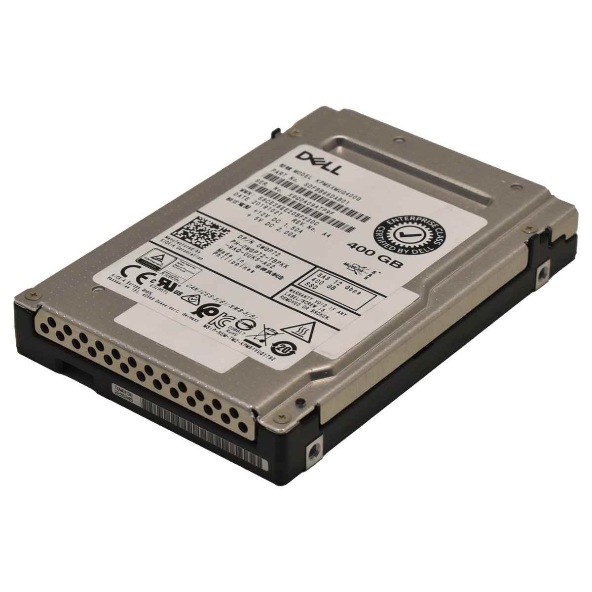 Dell 400GB 2.5" 12G SAS SSD KPM5XMUG400G 0WGP72 R730 T630 R720 T620