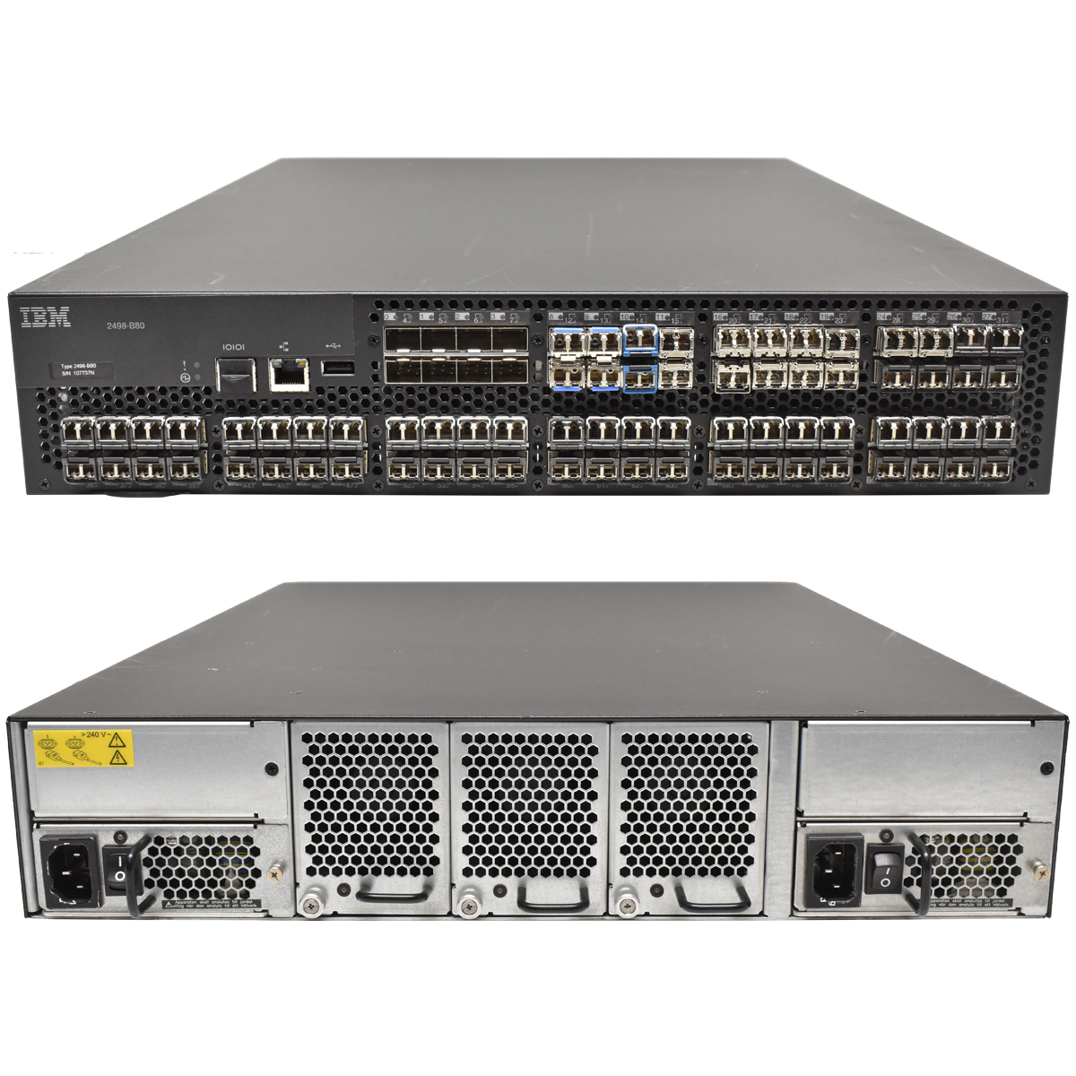 IBM 2498-B80 8G Fibre Channel Switch 72 x 4/8G SFP Transc. 16 aktive Ports IBM 2498-B80 8G Fibre Channel Switch 72 x 4/8G SFP Transc. 16 aktive Ports