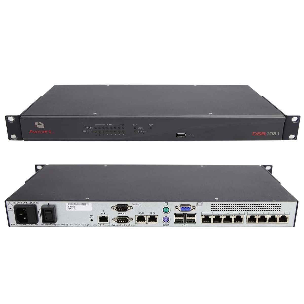 Avocent DSR1031 8-PORT KVM Over IP Ethernet Switch 520-371-002