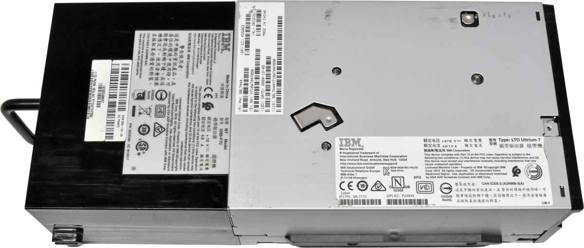 IBM 3588-F7C 00VJ441 Ultrium LTO-7 8G FC Tape Drive for 3584 TS4500 IBM 3588-F7C 00VJ441 Ultrium LTO-7 8G FC Tape Drive for 3584 TS4500
