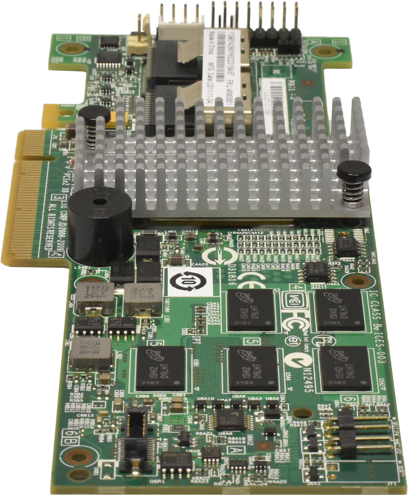 IBM-ServeRAID-M5015-6-Gb-s-RAID-Controller-L3-2512-004.jpg IBM ServeRAID M5015 6 Gb/s RAID Controller L3-25121-79B 46M0851 + SAS Kabel ohne Bracket