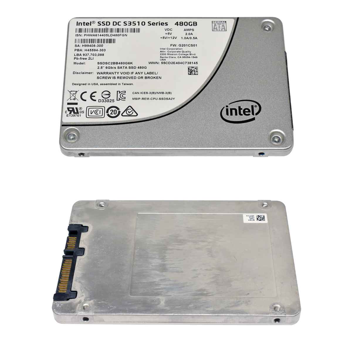 Intel SSDSC2BB480G4 SSD DC S3550 Series 480GB 2.5" 6G SATA Intel SSDSC2BB480G4 SSD DC S3550 Series 480GB 2.5" 6G SATA