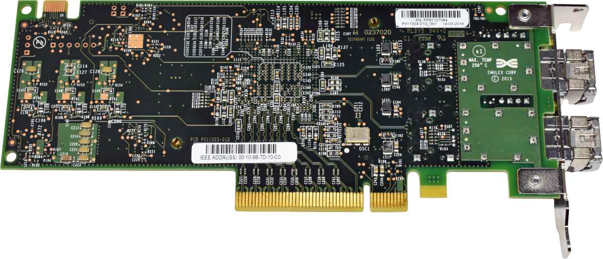 Fujitsu Emulex LightPulse A3C40201684 LPE32002 Dual-Port 32G PCIe x8 FC NIC LP +GBICs
