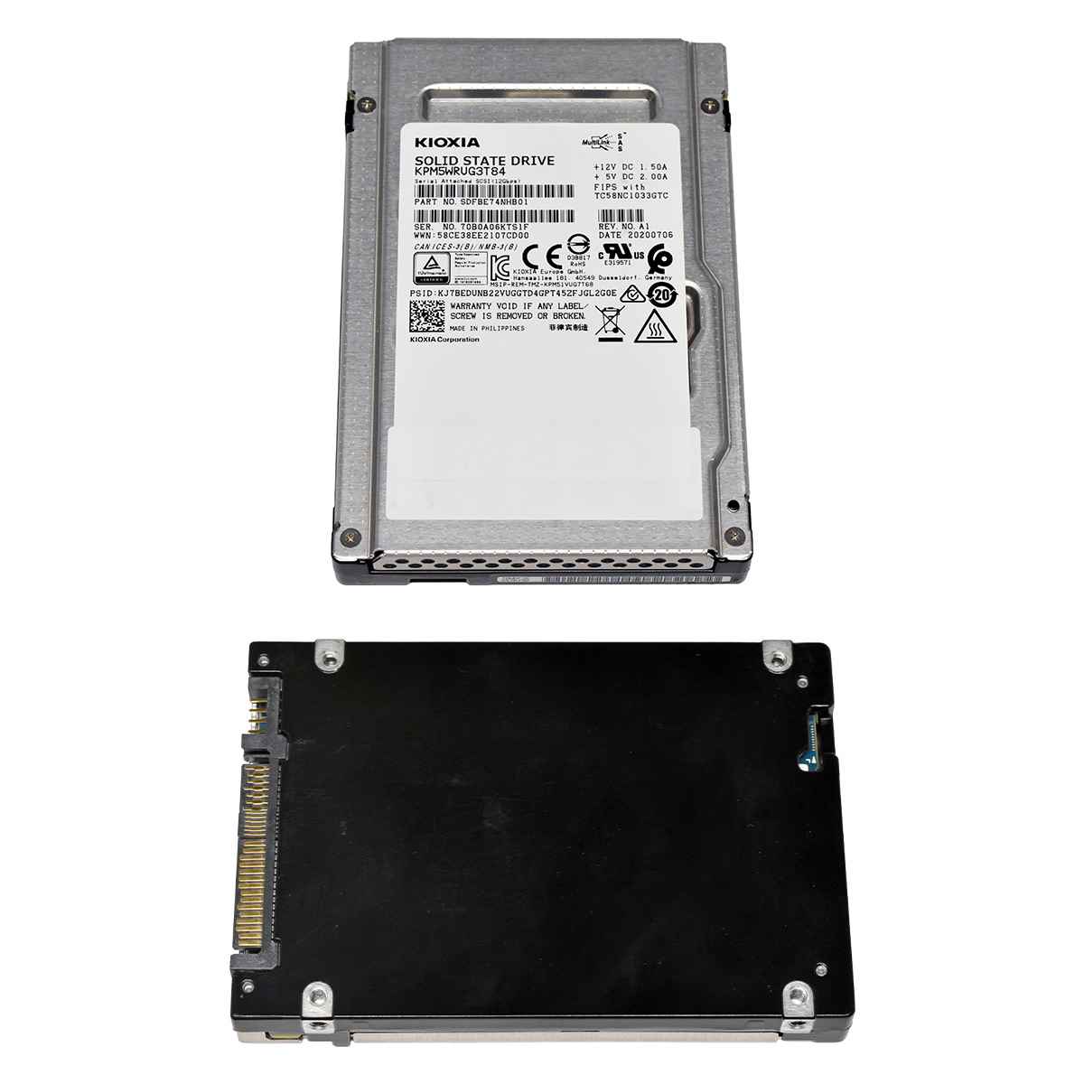 Kioxia 3.84TB KPM5WRUG3T84 SDFBE74NHB01 2.5" 12G SAS SSD