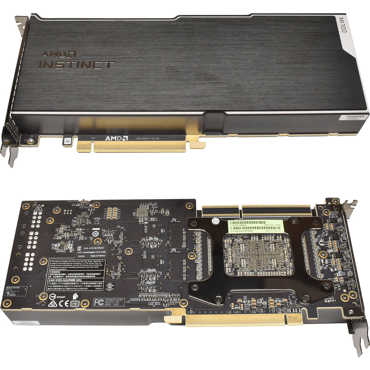 AMD Radeon Instinct MI100 32GB HBM2 Grafikkarte PCle 4.0 x16 102D3431400 - 8.jpg AMD Radeon Instinct MI100 32GB HBM2 Grafikkarte PCle 4.0 x16 102D3431400