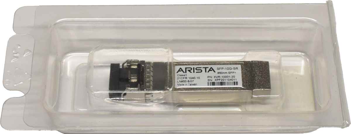 Arista Original GBIC SFP-10G-SR 10Gbps SFP+ 850nm 400m XVR-10001-20 Rev: B0 Neu Arista Original GBIC SFP-10G-SR 10Gbps SFP+ 850nm 400m XVR-10001-20 Rev: B0 Neu