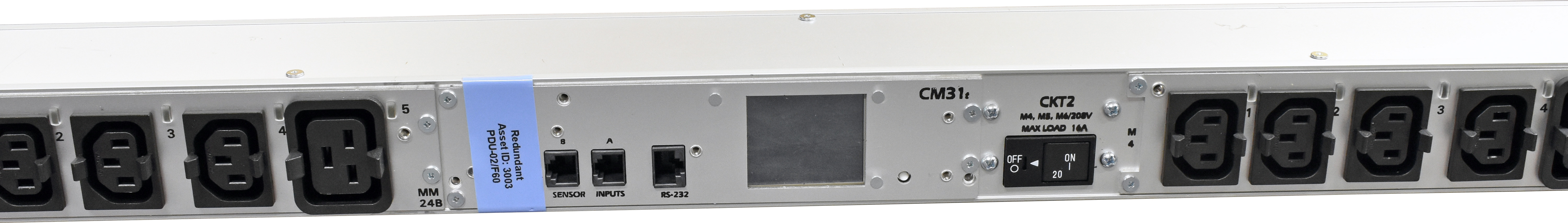 BayTech MMP17 Rack PDU Metered Single-Phase Null HE 24A 230V 24x C13 6x C19 integrated locking clips