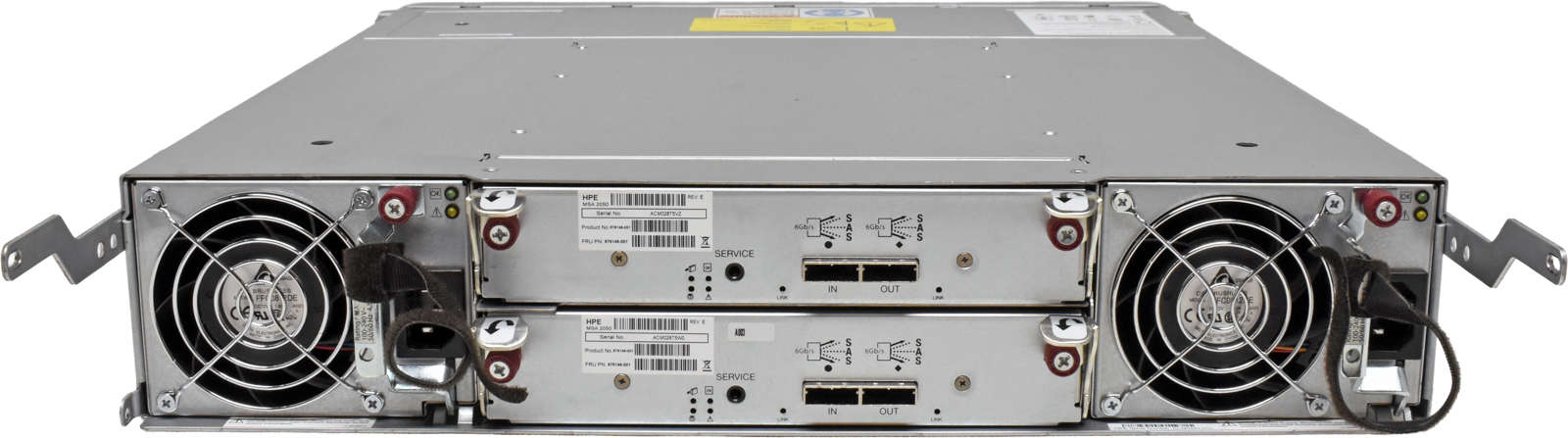 HP MSA 2050 SFF Enclosure Q1J07B 2x 6G x2 Controller 876146-001 24x SFF 2.5 noHDD