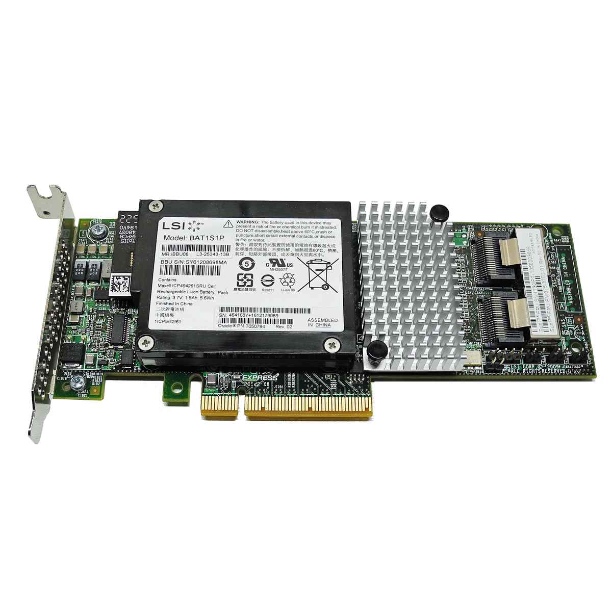 Sun Oracle 7047503 LSI MR SAS 9261-8i 6G PCIe x8 RAID Controller +BBU +SAS Kabel