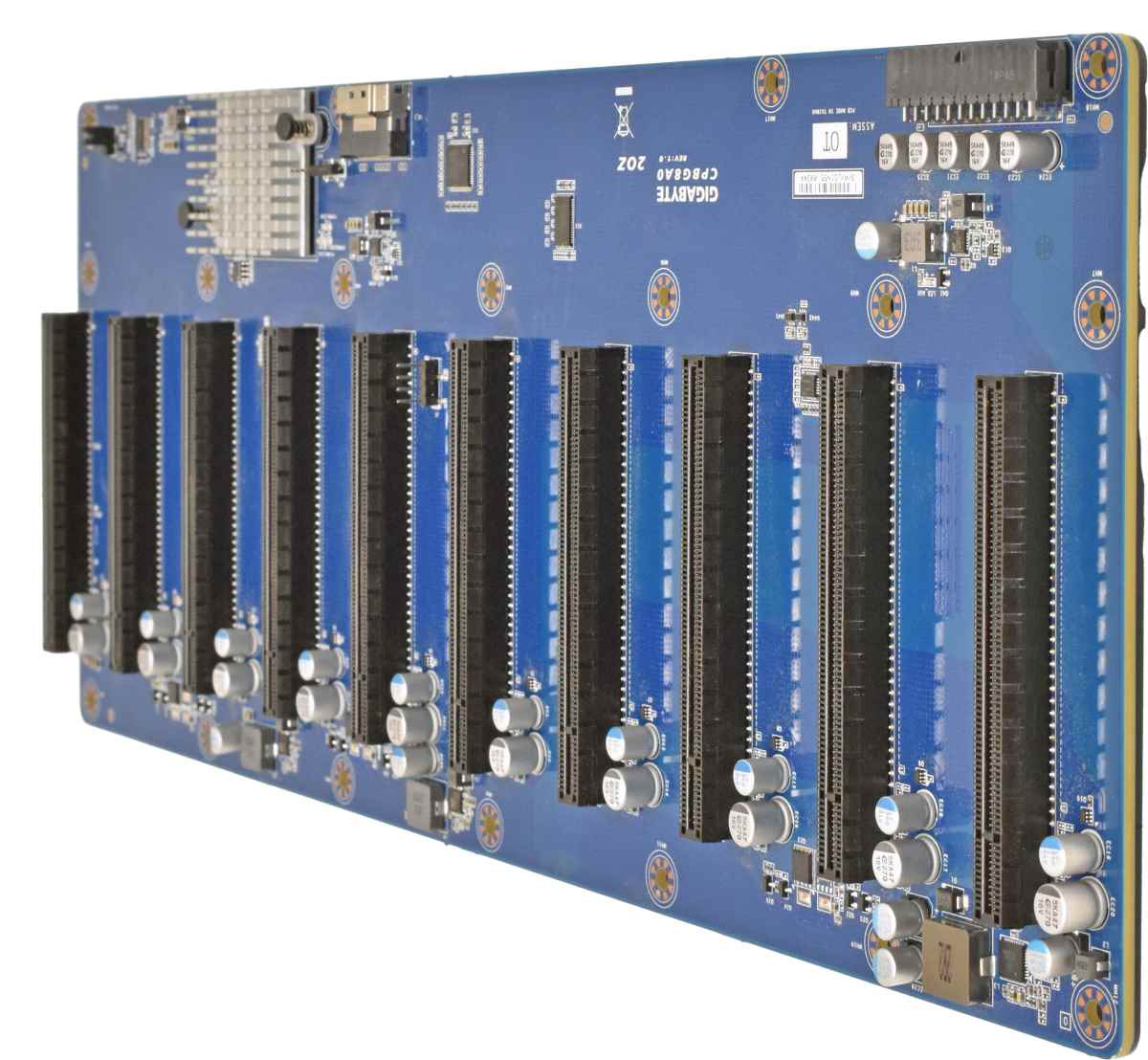 GIGABYTE CPBG8A0 2OZ REV 1.0 Backplane 10x PCIe x16 Riser Board Powerkabel