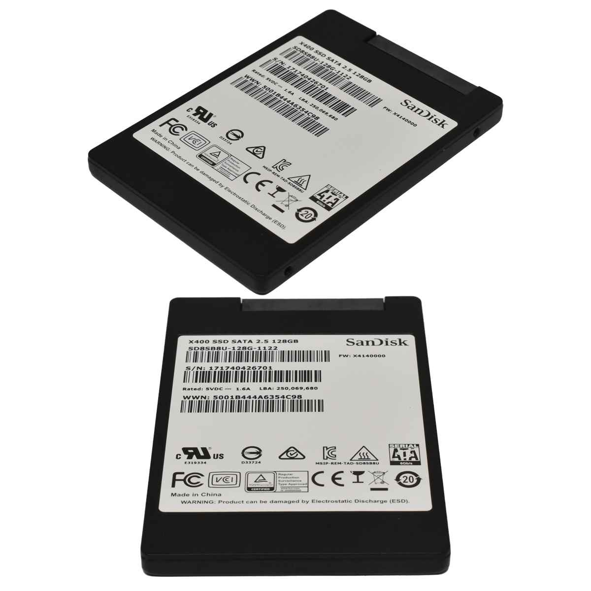 SanDisk 128GB X4002 SSD 2.5 Zoll SATA III 6G Solid State Drive SD8SB8U-128G-1122