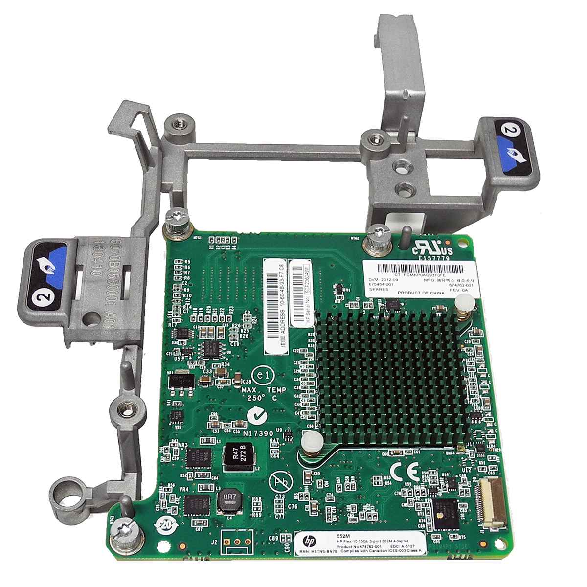 HP 552M 10GbE 2-Port Flex-10 Adapter 674762-001 675484-001 + Halterung BLc G8 HP 552M 10GbE 2-Port Flex-10 Adapter 674762-001 675484-001 + Halterung BLc G8