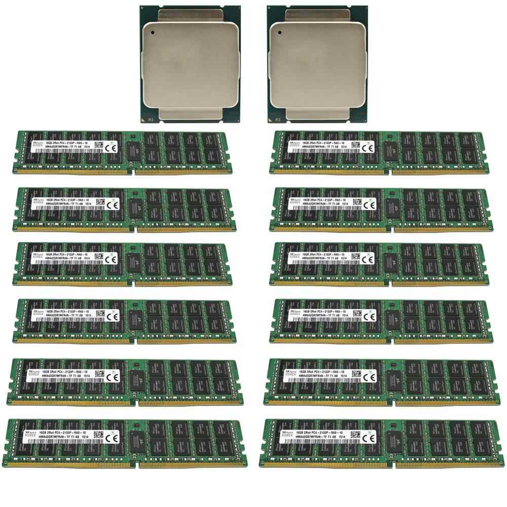 12x SKhynix 16GB 2Rx4 PC4-2133P DDR4 RAM 2x Intel Xeon E5-2630L V3 20 MB Cache 1.8 GHz 8 Core FCLGA2011-3 SR209 12x SKhynix 16GB 2Rx4 PC4-2133P DDR4 RAM 2x Intel Xeon E5-2630L V3 20 MB Cache 1.8 GHz 8 Core FCLGA2011-3 SR209