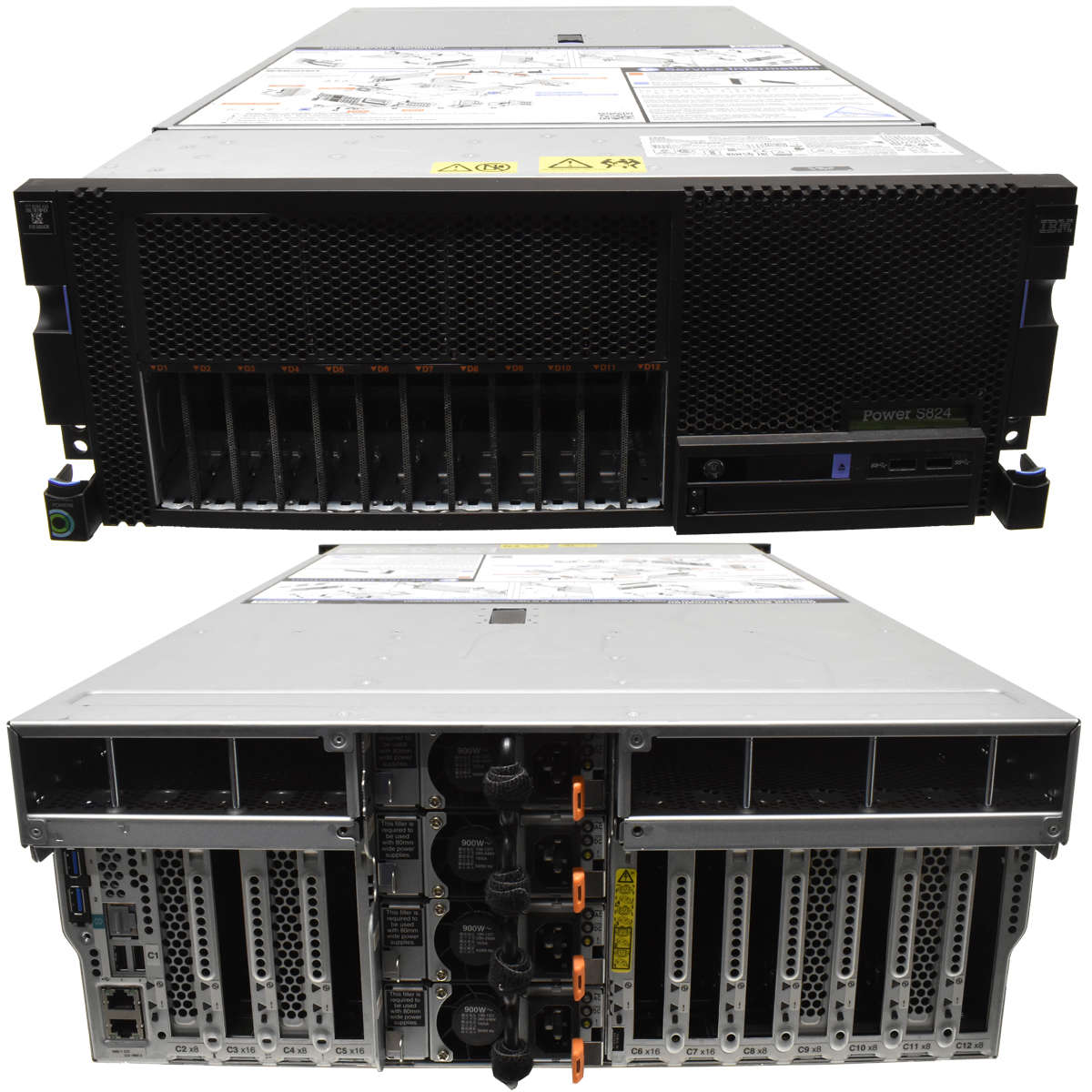 IBM-Power-S824-2x-Power8-CPU-no-RAM-PC4-12x-SFF-2-001.jpg IBM Power S824 Server 2x Power8 ohne CPU ohne RAM PC3 12x SFF 2,5 4U