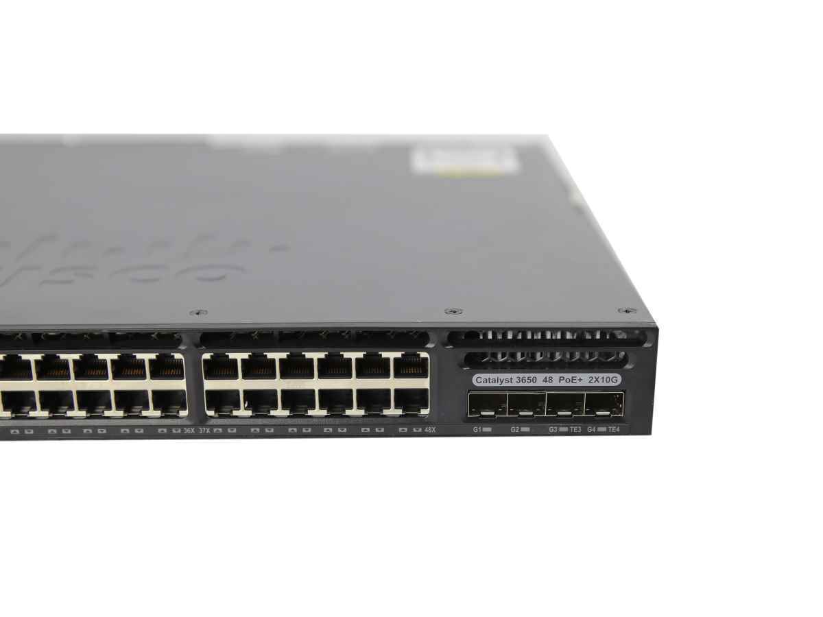 Cisco Catalyst WS-C3650-48FD-L 48-Port RJ-45 PoE+ GE Switch 2x 1G SFP 2x 10G SFP+