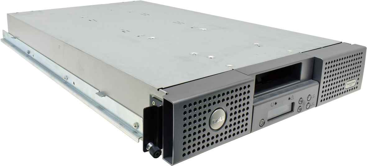Dell PowerVault 124T 01YM54 LTO-5 SAS Tape Autoloader 16 Slots 2 Magazines +Rack Ears