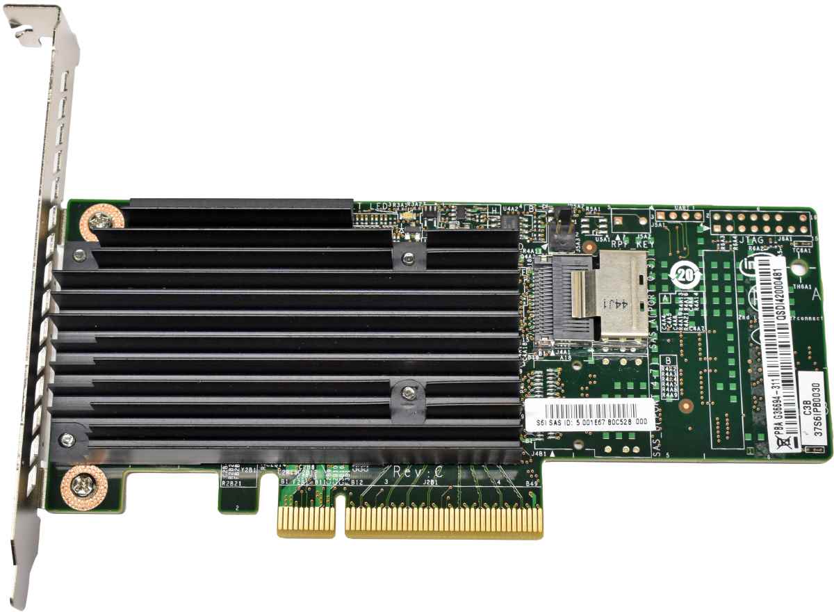 Intel G36694-311 G35841-003 G35839-003 Single-Port SAS 6G PCIe x8 RAID Controller FP + Cable