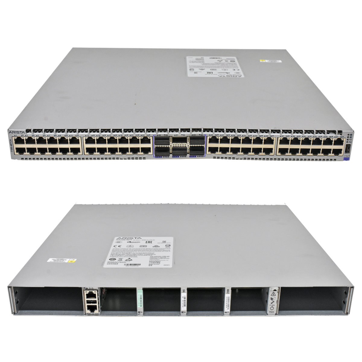 Arista DCS-7160-48TC6 48-Port 10G RJ45 Ethernet Switch 6x 100G QSFP w/o Fans PSUs housing bent Arista DCS-7160-48TC6 48-Port 10G RJ45 Ethernet Switch 6x 100G QSFP w/o Fans PSUs housing bent