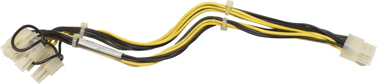 Gigabyte Power Cable / Stromkabel 8-pin / 2x 6+2-pin 25cm für G292-Z20 25CRI-220304-Y4R