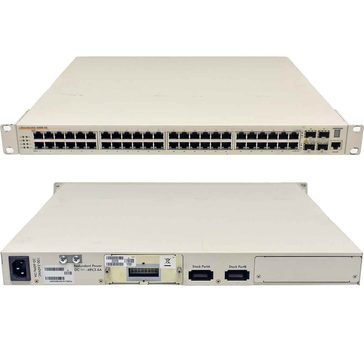 Alcatel OmniSwitch OS6800-48 48-Port RJ-45 stackable GE Switch 4x 1G SFP Alcatel OmniSwitch OS6800-48 48-Port RJ-45 stackable GE Switch 4x 1G SFP