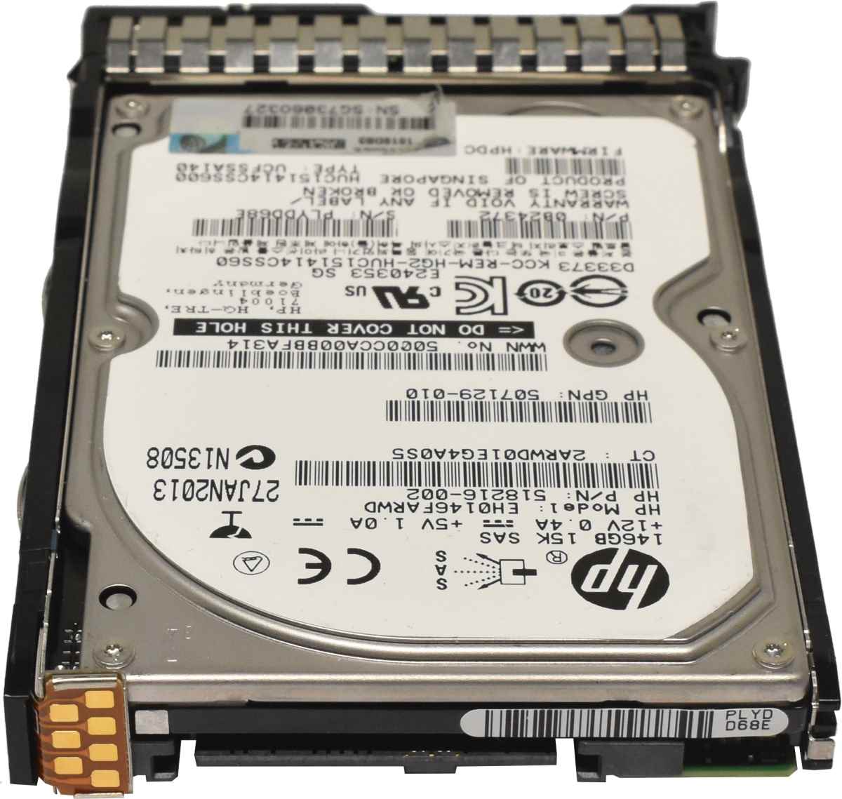 HP 146GB 2.5" 6G 10K SAS HDD Festplatte EH0146FARWD 518216-002 mit Rahmen HP 146GB 2.5" 6G 10K SAS HDD Festplatte EH0146FARWD 518216-002 mit Rahmen