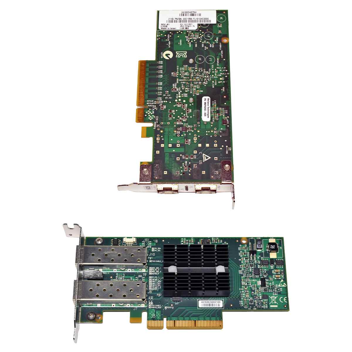 IBM Mellanox 00E1856 Dual-Port 10G SFP+ RoCE SR Network Adapter PCIe x8 LP +GBICs IBM Mellanox 00E1856 Dual-Port 10G SFP+ RoCE SR Network Adapter PCIe x8 LP +GBICs