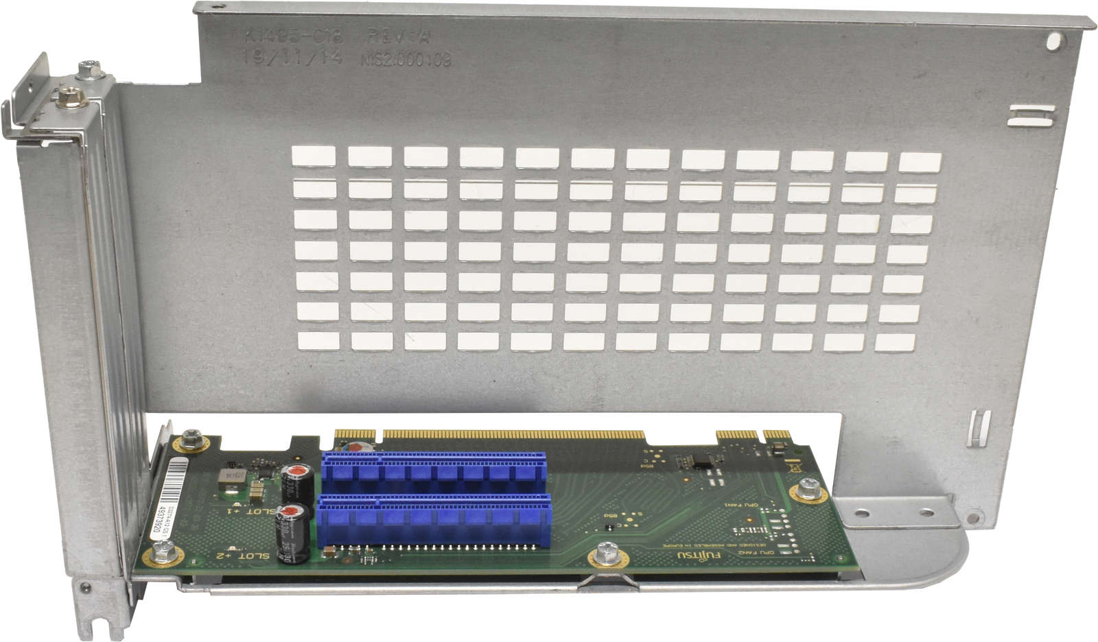 Fujitsu-Riser-Card-D3274-A12-K1495-C18-2x-PCIe-Gen-001.jpg Fujitsu Riser Card D3274-A12 K1495-C18 2x PCIe Gen3 x8 für Primergy RX2540 M1 M2