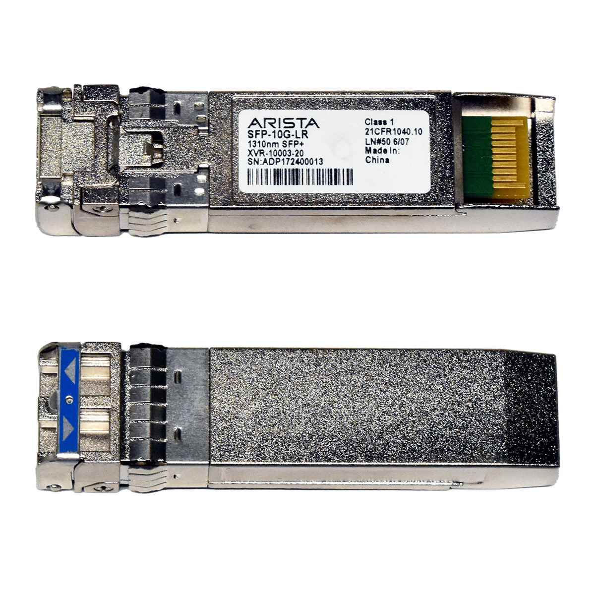 Arista SFP-10G-LR XVR-10003-20 1310nm SMF 10km LC Duplex 10G SFP+ Transceiver Module Arista SFP-10G-LR XVR-10003-20 1310nm SMF 10km LC Duplex 10G SFP+ Transceiver Module
