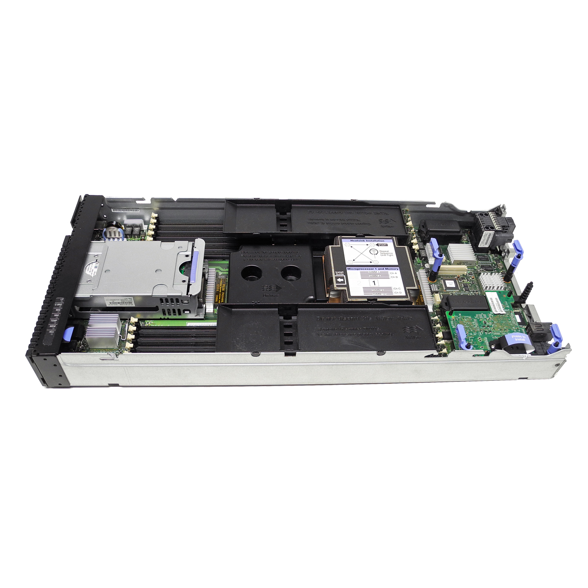 IBM Flex System Manager 8731-A1G 1x Intel E-2650 CPU 2x 200GB SSD 32GB RAM IBM Blade Server / Lenovo Flex System Manager 8731 1x 2,5" HDD 2x 1,8" SSD