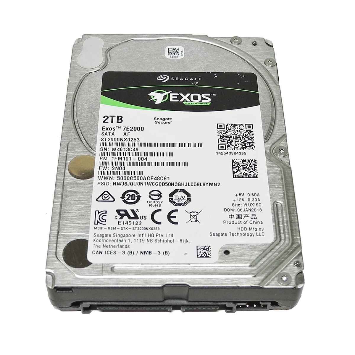 Seagate EXOS 7E2000 2TB 2.5" 7,2K SATA 6Gb/s HDD Festplatte ST2000NX0253 Seagate EXOS 7E2000 2TB 2.5" 7,2K SATA 6Gb/s HDD Festplatte ST2000NX0253