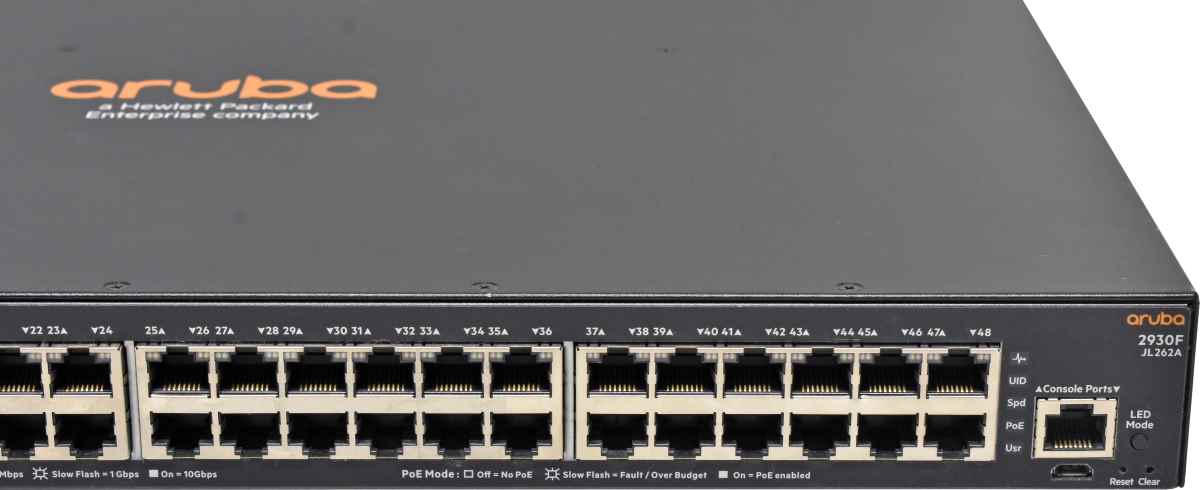 HP Aruba 2930F JL262A 48-Port PoE+ GE Switch 4 x SFP HP Aruba 2930F JL262A 48-Port PoE+ GE Switch 4 x SFP