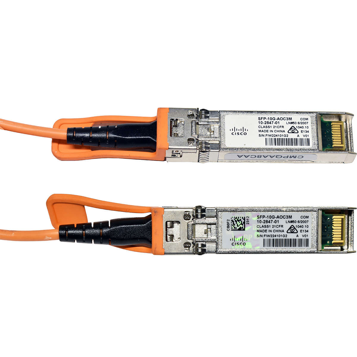 Cisco-SFP-10G-AOC3M-10-2847-01-CMPQAA8CAA-3m-SFP-006.jpg Cisco QSFP-H40G-AOC1M 10-2925-02 1m QSFP+ - QSFP+ Active Optical Cable