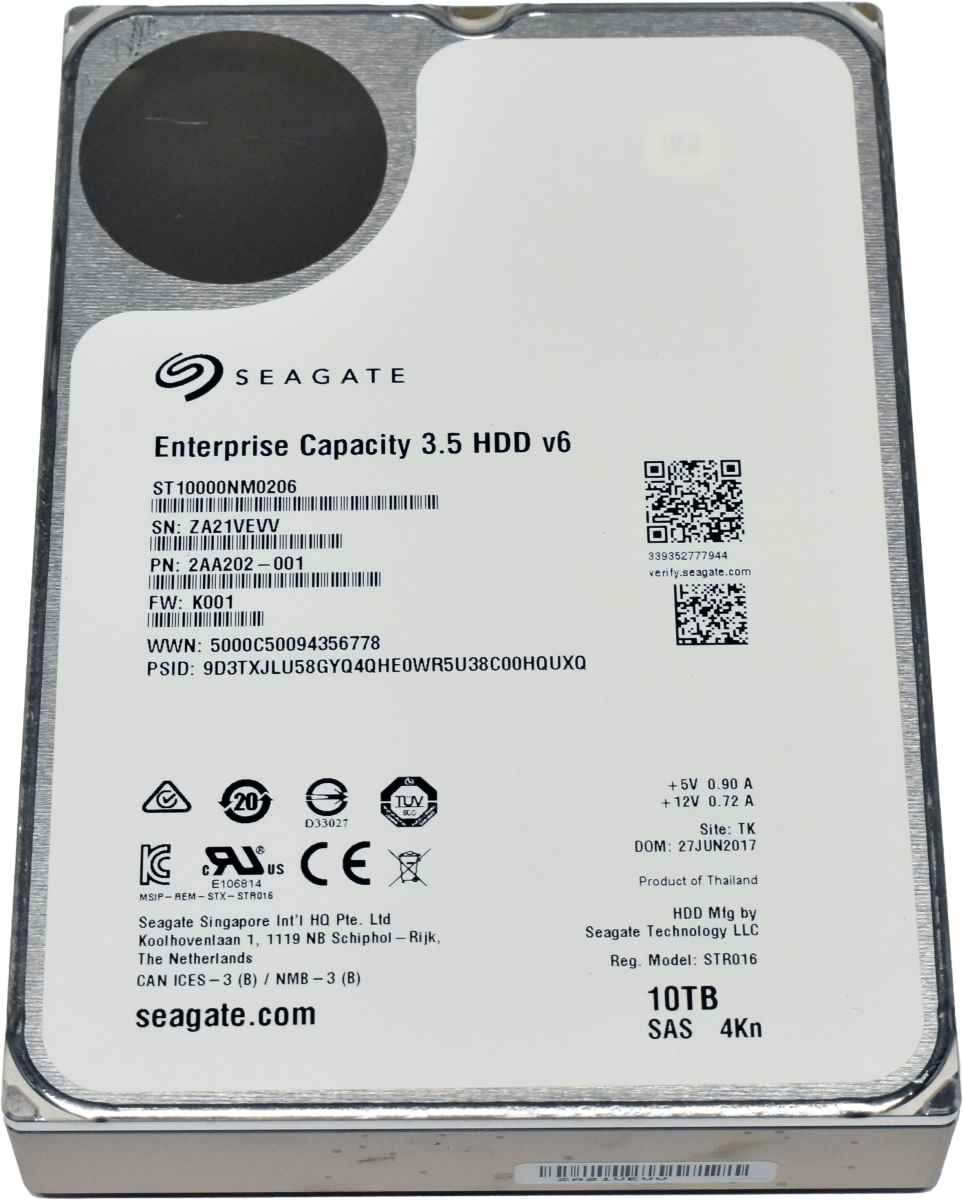 Seagate 10TB 3.5 Zoll 7.2K SAS 12G 4Kn HDD ST10000NM0206
