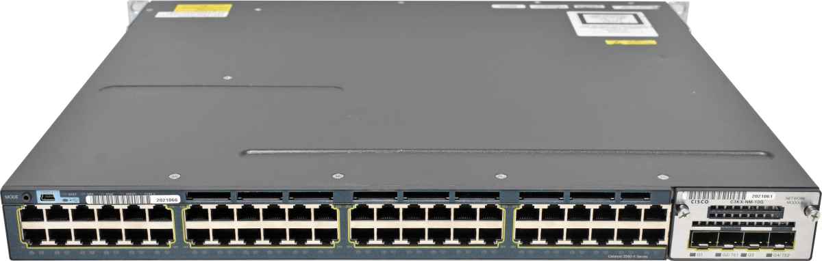 Cisco Catalyst WS-C3560X-48T-E RJ-45 GE Switch +Modul C3KX-NM-10G Cisco Catalyst WS-C3560X-48T-E RJ-45 GE Switch +Modul C3KX-NM-10G