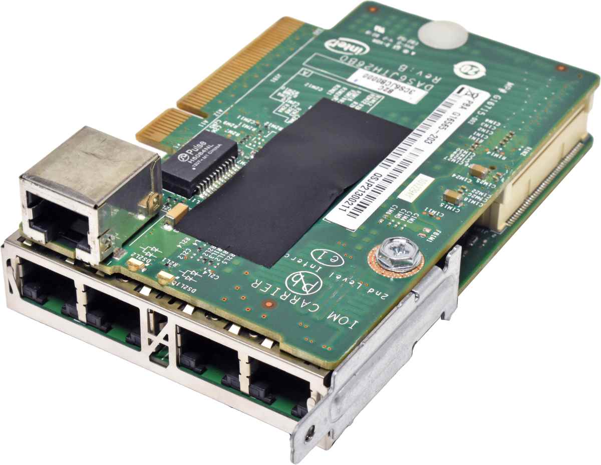 Intel G15234-350 Quad-Port RJ-45 GE NIC + Intel G16565-203 Carrier Card Single-Port RJ-45 GE