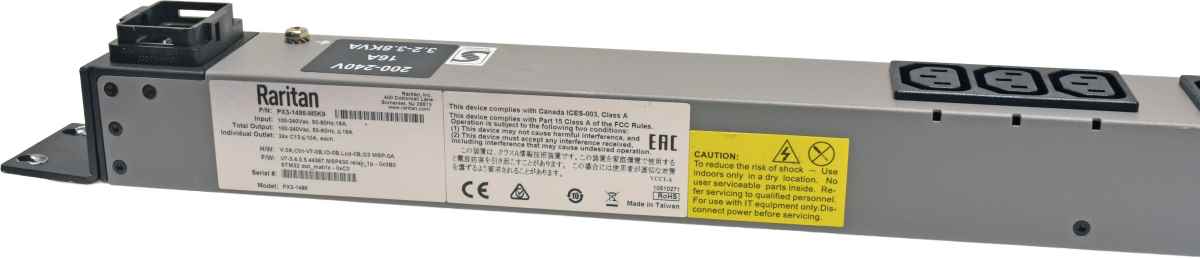 Raritan PX3-1486-M5K9 Power Distribution Unit PDU 3.8kVA 16A 24x C13 +Rack Ears Raritan PX3-1486-M5K9 Power Distribution Unit PDU 3.8kVA 16A 24x C13 +Rack Ears