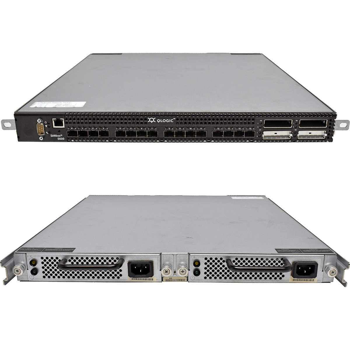 QLogic-SANbox-5602-SB5602Q-08A-B-31422-07-C-16-Por-005.jpg QLogic SANbox 5602 SB5602Q-08A B 31422-07 C 16-Port SFP Stackable FC Switch +5 Mini GBICs