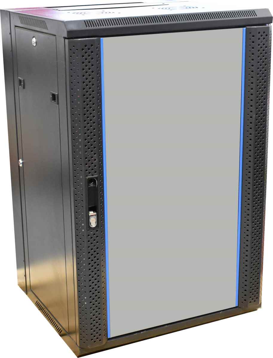 PRESTAQ 18U Server Rack B60cm x H91cm T57cm door handle broken