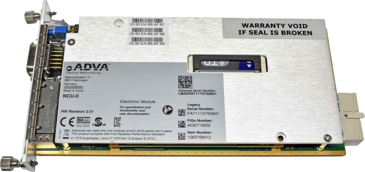 ADVA NCU-II 1063708412 Dual-Port RJ-45 NIC for FSP 3000R7