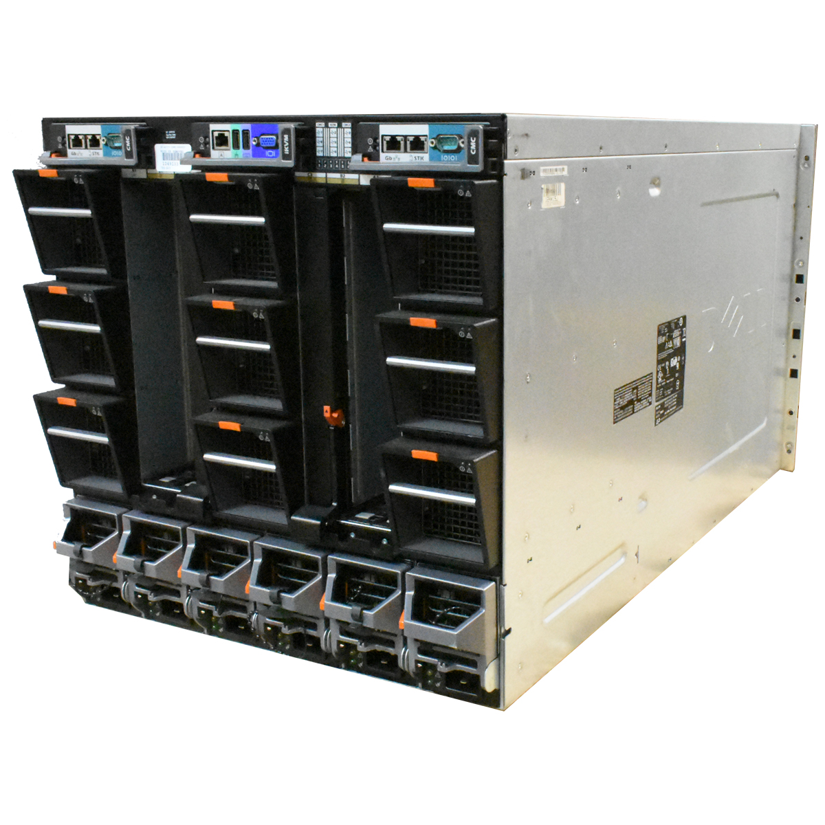 Dell PowerEdge M1000e BladeCenter BMX01 6x C2700A PSU 2x RK095 iKVM 0K036D 10U Dell PowerEdge M1000e BladeCenter BMX01 6x C2700A PSU 2x RK095 iKVM 0K036D 10U
