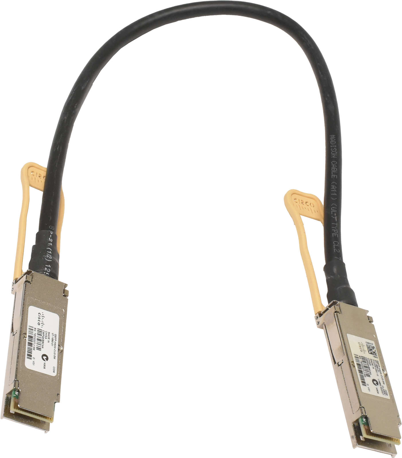 Cisco QSFP-H40G-CU0-5M 37-1690-01 0.5m 40G Passive Copper DAC Data Cable QSFP+ - QSFP+
