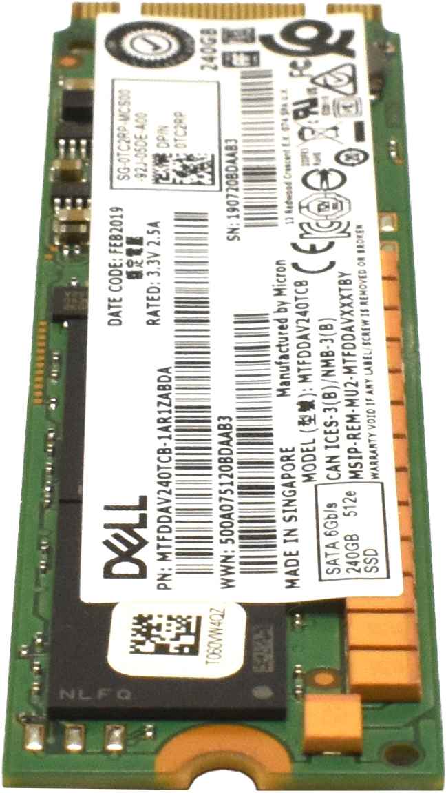 Dell Micron 240GB M.2 SATA SSD BOSS 0TC2RP MTFDDAV240TCB für MX740c / MX840c