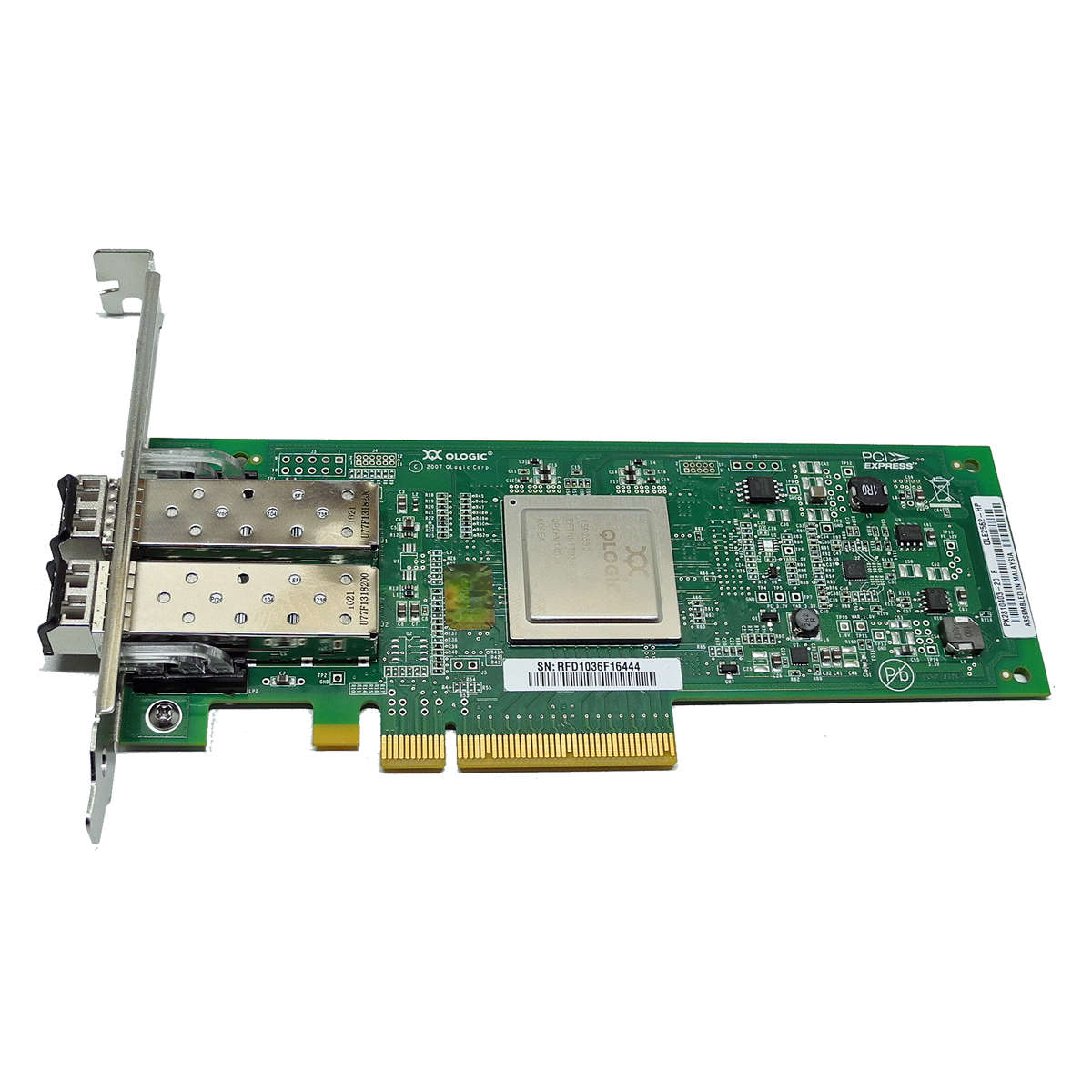 QLogic-QLE2562-DELL-FC-Dual-Port-8-Gb-PCI-E-x8-Net-002.jpg QLogic QLE2562-DELL FC Dual-Port 8 Gb PCI-E x8 Network Adapter 06T94G FP