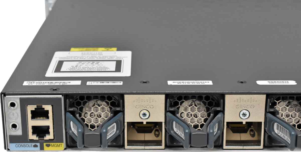 Cisco Catalyst WS-C3650-48PD 48-Port RJ-45 PoE+ GE Switch 2x 1G SFP 2x 10G SFP+ 2x PSU +Rack Ears Cisco Catalyst WS-C3650-48PD 48-Port RJ-45 PoE+ GE Switch 2x 1G SFP 2x 10G SFP+ 2x PSU +Rack Ears