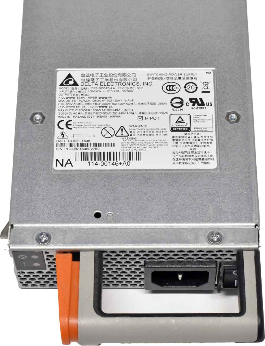 NetApp AFF A700 / FAS9000 1600W Netzteil Power Supply DPS 1600AB-4 A 114-00146 NetApp AFF A700 / FAS9000 1600W Netzteil Power Supply DPS 1600AB-4 A 114-00146